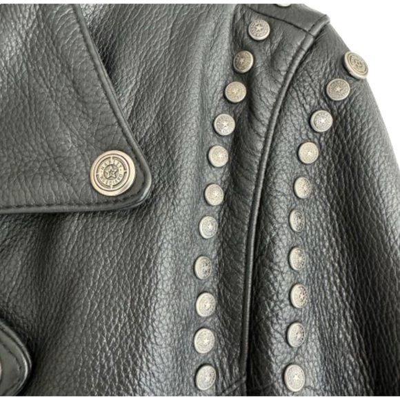 Harley Davidson Women’s Black Studded Leather jacket Size Medium - Picture 4 of 13